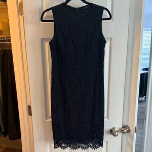 Banana Republic Midnight Blue Lace Midi Dress